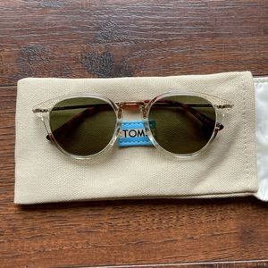 Toms Bellini 201 Vintage Crystal / Shiny Gold/Bottle Green sunglasses
